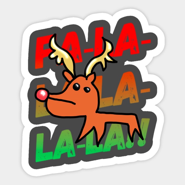 Rudolph Christmas Fa-La-La-La Sticker by MSerido